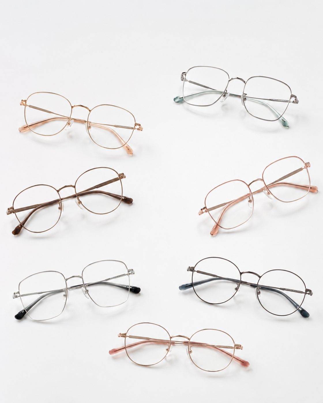 Sea Park wire metal frames in gold, silver and rose tones